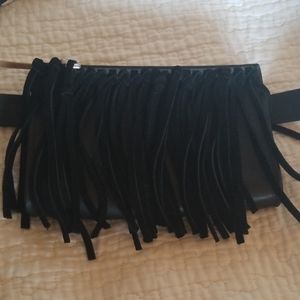 Leather Rebecca Minkoff Fringed belt bag